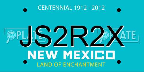 JS2R2X New Mexico License Plate
