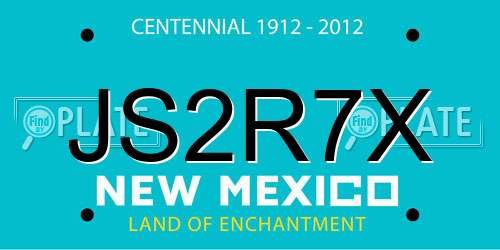 JS2R7X New Mexico License Plate