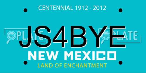 JS4BYE New Mexico License Plate