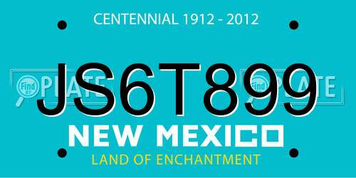 JS6T899 New Mexico License Plate