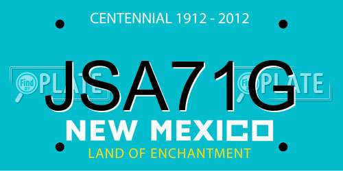 JSA71G New Mexico License Plate