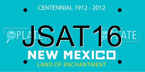 JSAT16 New Mexico License Plate