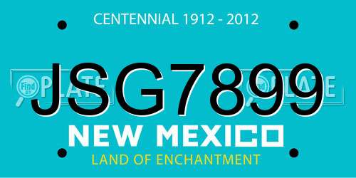 JSG7899 New Mexico License Plate