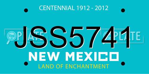 JSS5741 New Mexico License Plate