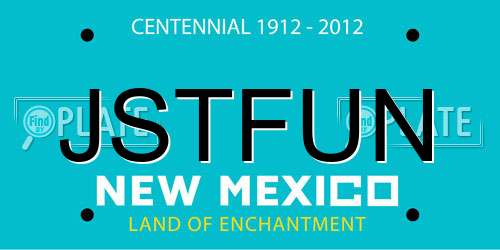 JSTFUN New Mexico License Plate