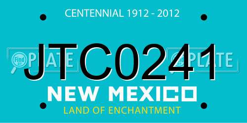 JTC0241 New Mexico License Plate