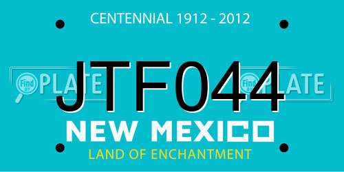 JTF044 New Mexico License Plate