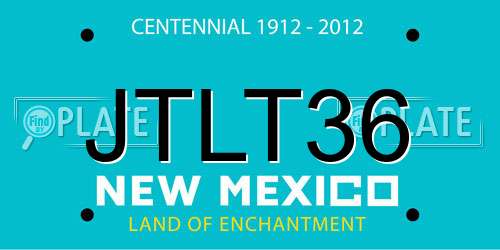 JTLT36 New Mexico License Plate
