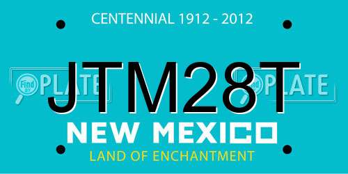 JTM28T New Mexico License Plate