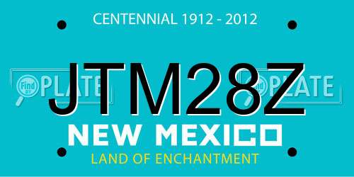 JTM28Z New Mexico License Plate