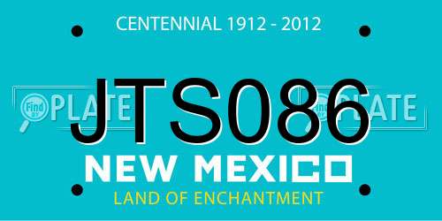 JTS086 New Mexico License Plate