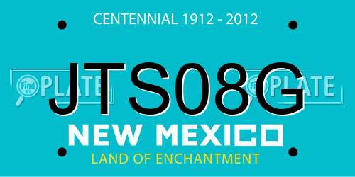 JTS08G New Mexico License Plate