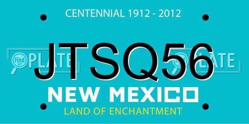 JTSQ56 New Mexico License Plate