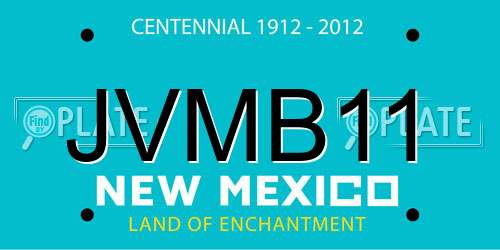 JVMB11 New Mexico License Plate