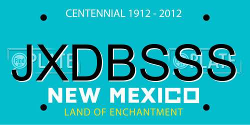 JXDBSSS New Mexico License Plate