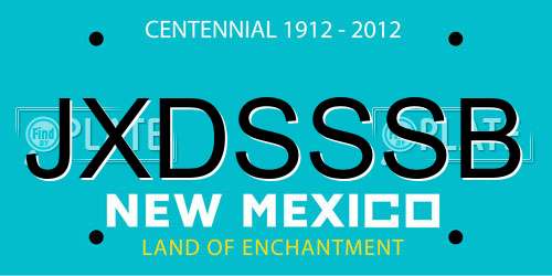 JXDSSSB New Mexico License Plate