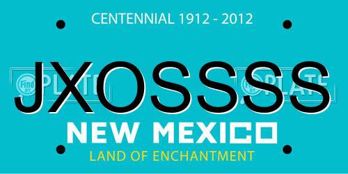 JXOSSSS New Mexico License Plate