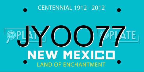 JYOO77 New Mexico License Plate
