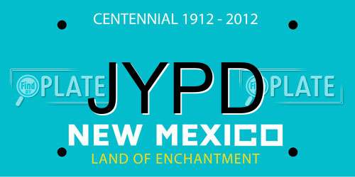 JYPD New Mexico License Plate