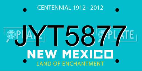 JYT5877 New Mexico License Plate
