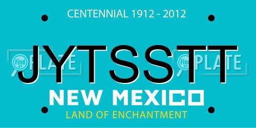 JYTSSTT New Mexico License Plate