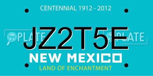 JZ2T5E New Mexico License Plate