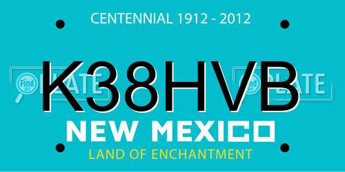 K38HVB New Mexico License Plate