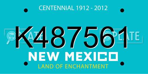 K487561 New Mexico License Plate