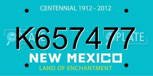 K657477 New Mexico License Plate