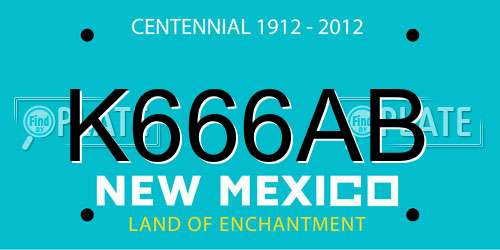 K666AB New Mexico License Plate