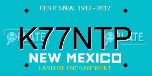 K77NTP New Mexico License Plate