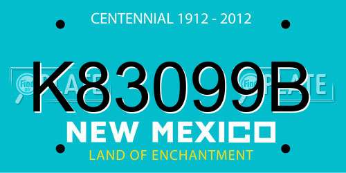K83099B New Mexico License Plate