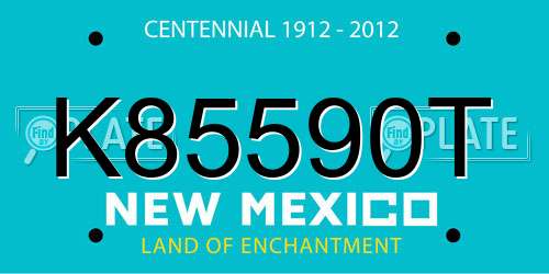 K85590T New Mexico License Plate