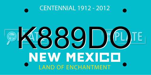 K889DO New Mexico License Plate