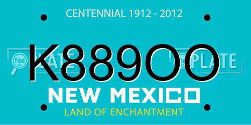 K889OO New Mexico License Plate