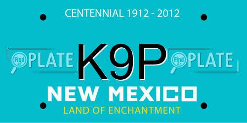 K9P New Mexico License Plate