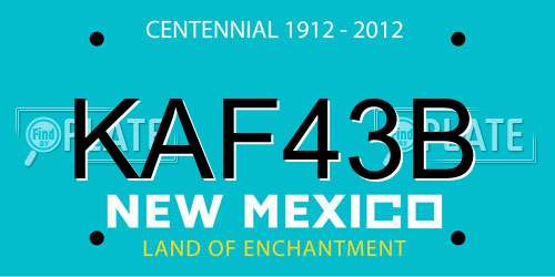 KAF43B New Mexico License Plate