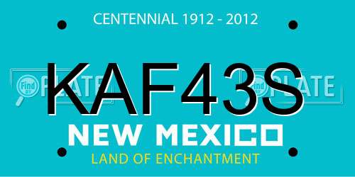 KAF43S New Mexico License Plate