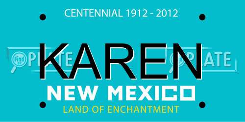 KAREN New Mexico License Plate