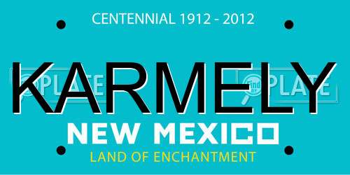 KARMELY New Mexico License Plate