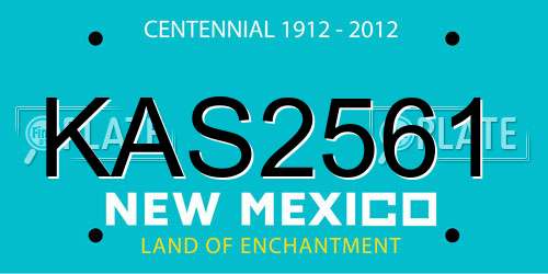 KAS2561 New Mexico License Plate