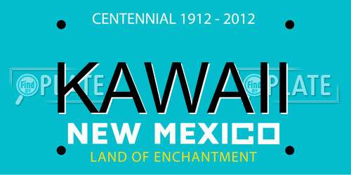 KAWAII New Mexico License Plate