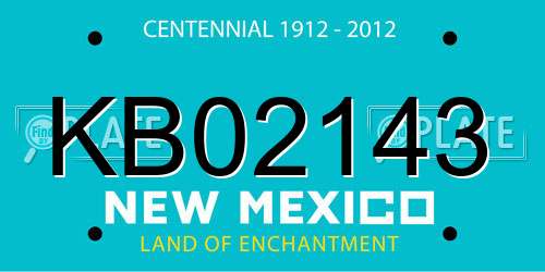 KB02143 New Mexico License Plate