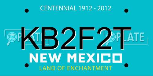 KB2F2T New Mexico License Plate