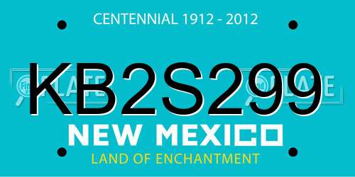 KB2S299 New Mexico License Plate