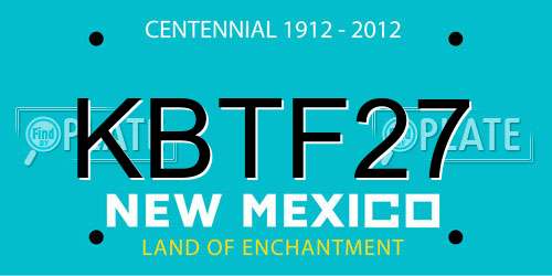 KBTF27 New Mexico License Plate