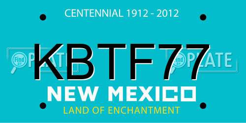 KBTF77 New Mexico License Plate