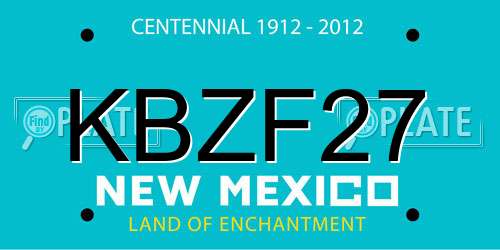 KBZF27 New Mexico License Plate