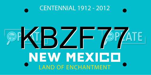 KBZF77 New Mexico License Plate