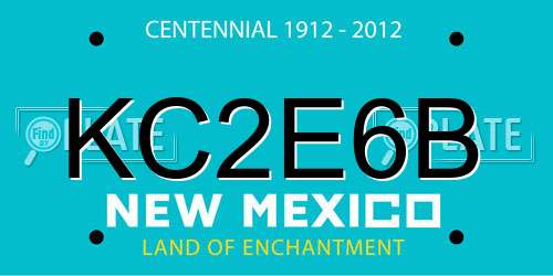 KC2E6B New Mexico License Plate